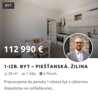 Predaj 1-izb. bytu na Piešťanskej ulici na sídlisku Vlčince v Žiline