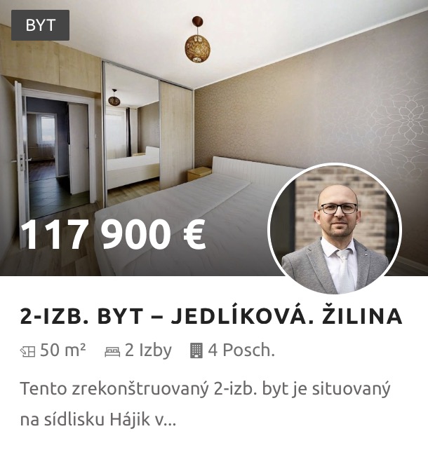 Predaj 2i na Hájiku, Jedlíkova ulica Riešime bývanie